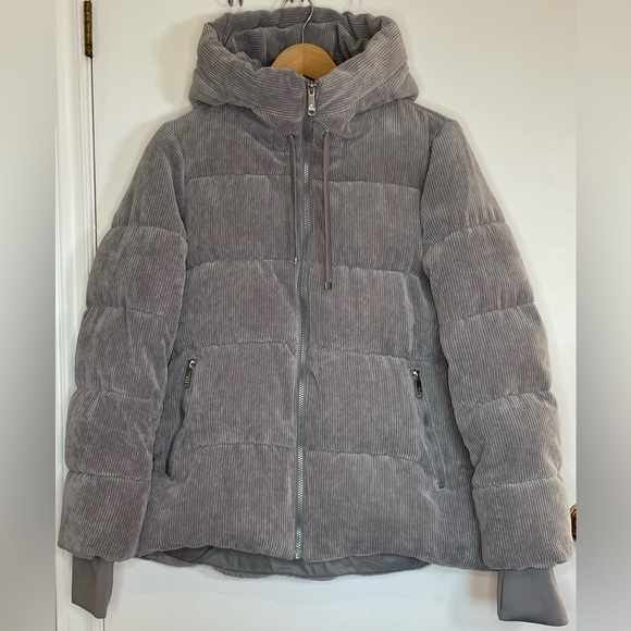 Sam Edelman Jackets & Blazers - Sam Edelman Hooded Corduroy Puffer